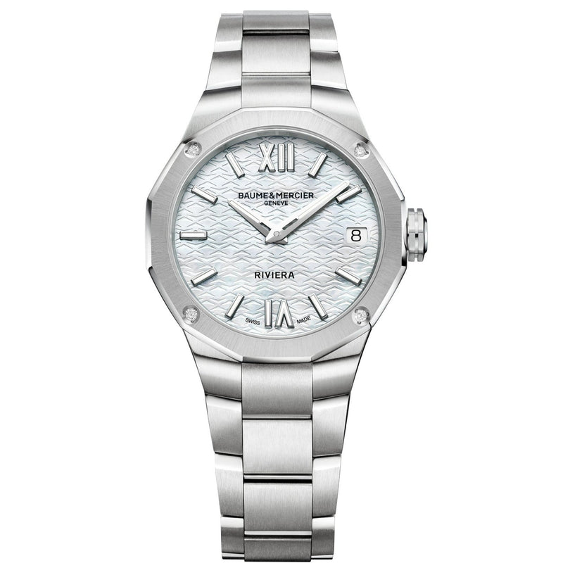 Analogue Watch - Baume & Mercier Riviera Quartz Ladies Silver Watch BM0A10729