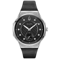 Analogue Watch - Bulova Curv Diamond Ladies Black Techno Strap Watch 96R229