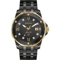 Analogue Watch - Bulova Marine Star Men's Black Watch 98D176