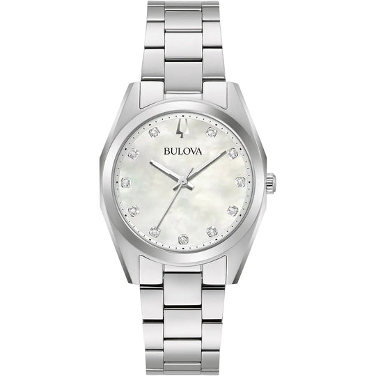 Bulova Surveyor Ladies Mother of Pearl Watch 96P228