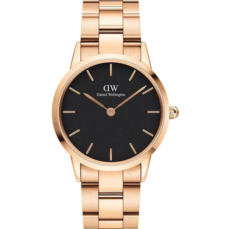 Analogue Watch - Daniel Wellington Iconic Link Ladies Rose Gold Watch DW00600210