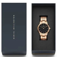 Analogue Watch - Daniel Wellington Iconic Link Ladies Rose Gold Watch DW00600210