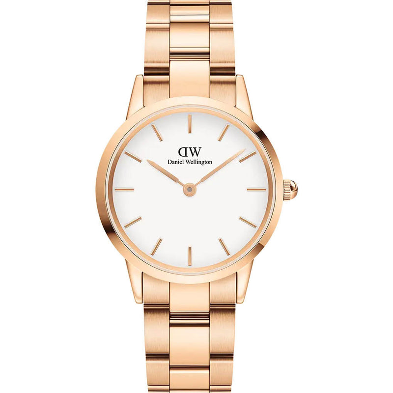 Analogue Watch - Daniel Wellington Iconic Link Ladies Rose Gold Watch DW00600211