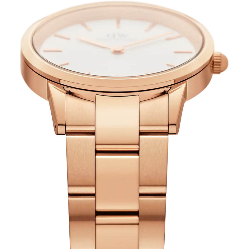 Analogue Watch - Daniel Wellington Iconic Link Ladies Rose Gold Watch DW00600211