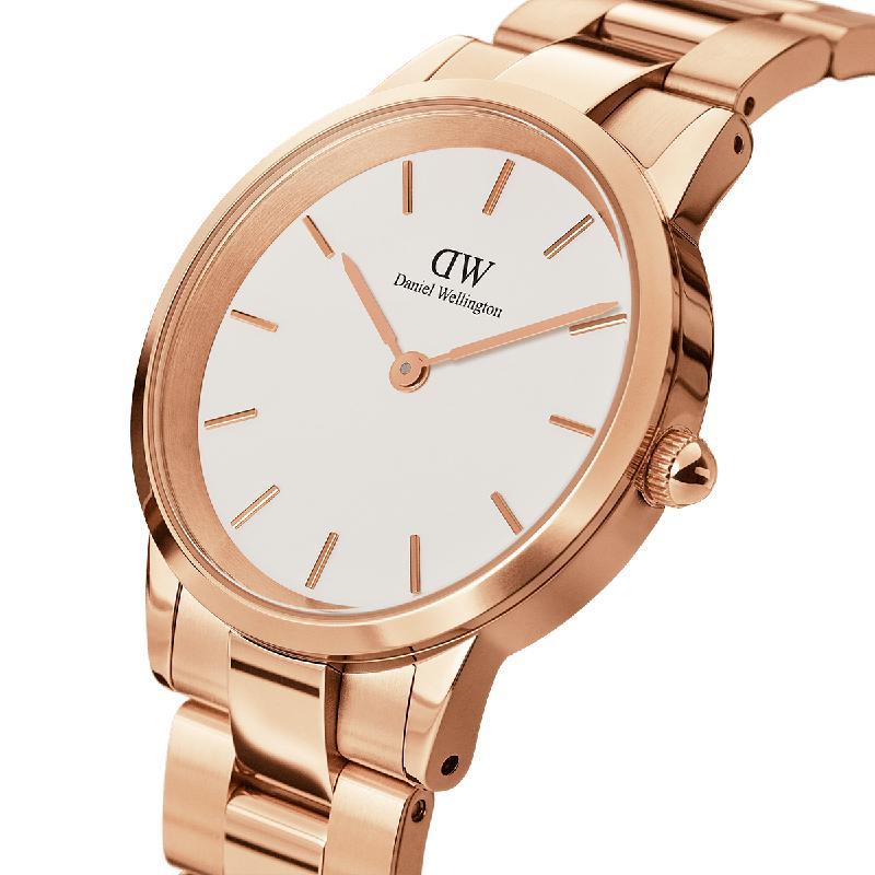 Analogue Watch - Daniel Wellington Iconic Link Men's Rose Gold Watch DW00100343