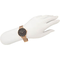 Analogue Watch - Daniel Wellington Petite Melrose Ladies Rose Gold Watch DW00600161