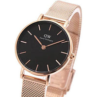 Analogue Watch - Daniel Wellington Petite Melrose Ladies Rose Gold Watch DW00600217