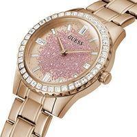 Analogue Watch - Guess Glitter Burst Ladies Rose Gold Watch GW0405L3