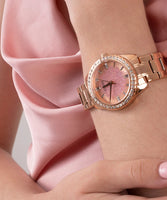 Analogue Watch - Guess Glitter Burst Ladies Rose Gold Watch GW0405L3