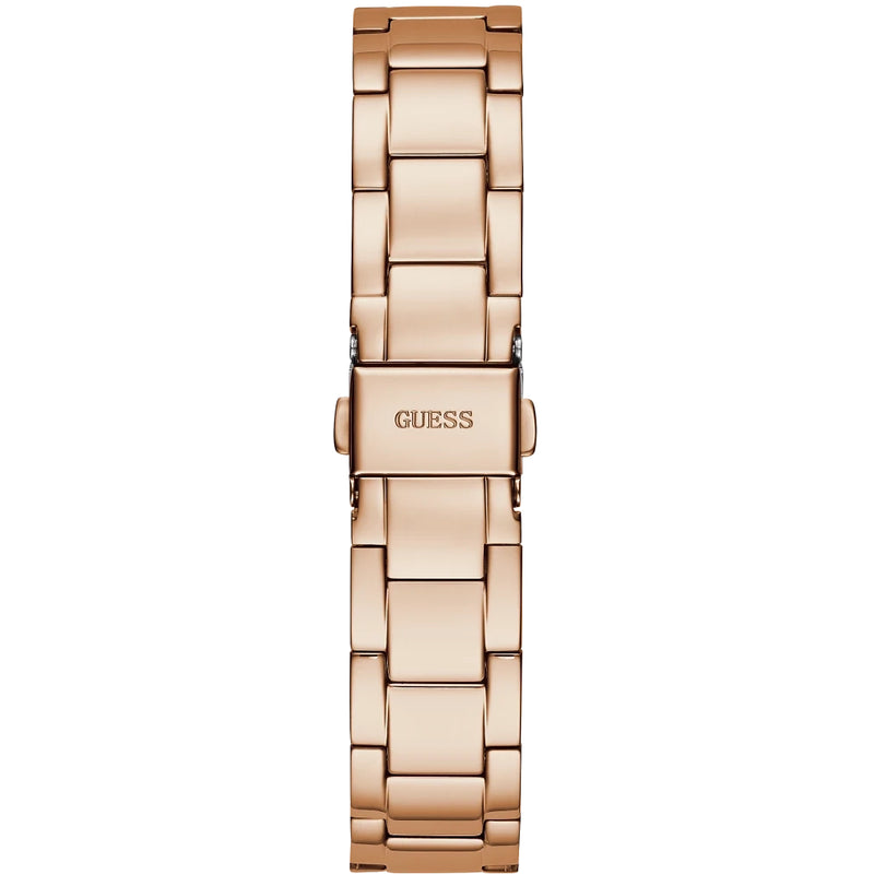 Analogue Watch - Guess Quattro Clear Ladies Rose Gold Watch GW0300L3