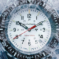 Analogue Watch - Marathon Arctic Edition Large Diver's Quartz (TSAR) - 41mm White Dial No Government Markings Stainless Steel WW194007BRACE-WD