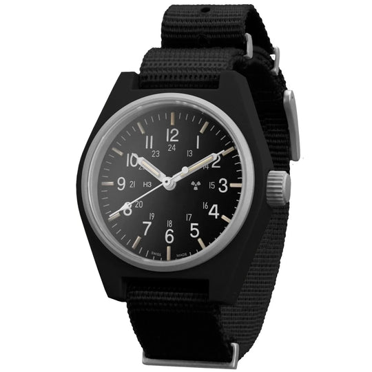 Marathon General Purpose Quartz (GPQ) - 34mm No Government Markings Black WW194004-BK-NGM