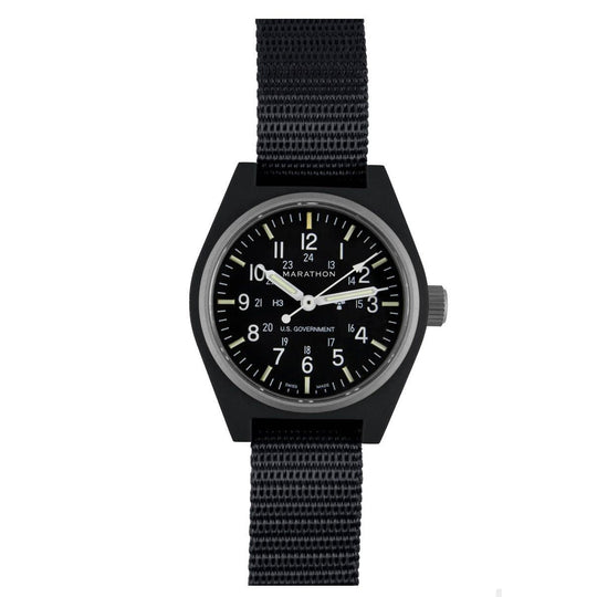 Marathon General Purpose Quartz (GPQ) - 34mm US Government Marked Black WW194004BK