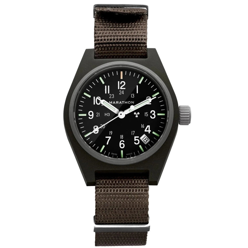 Analogue Watch - Marathon General Purpose Quartz With Date (GPQ) - 34mm No Government Markings Sage Green WW194015-SG-NGM