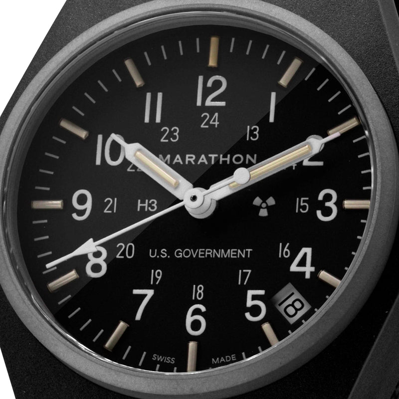 Analogue Watch - Marathon General Purpose Quartz With Date (GPQ) - 34mm US Government Marked Black WW194015BK