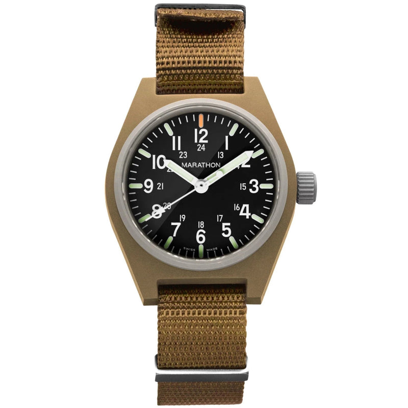 Analogue Watch - Marathon General Purpose Quartz With MaraGlo (GPQ) - 34mm No Government Markings Desert Tan WW194009-DT-NGM