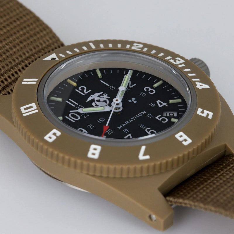 Marathon Pilot's Navigator with Date - 41mm USMC Desert Tan WW194013-S ...