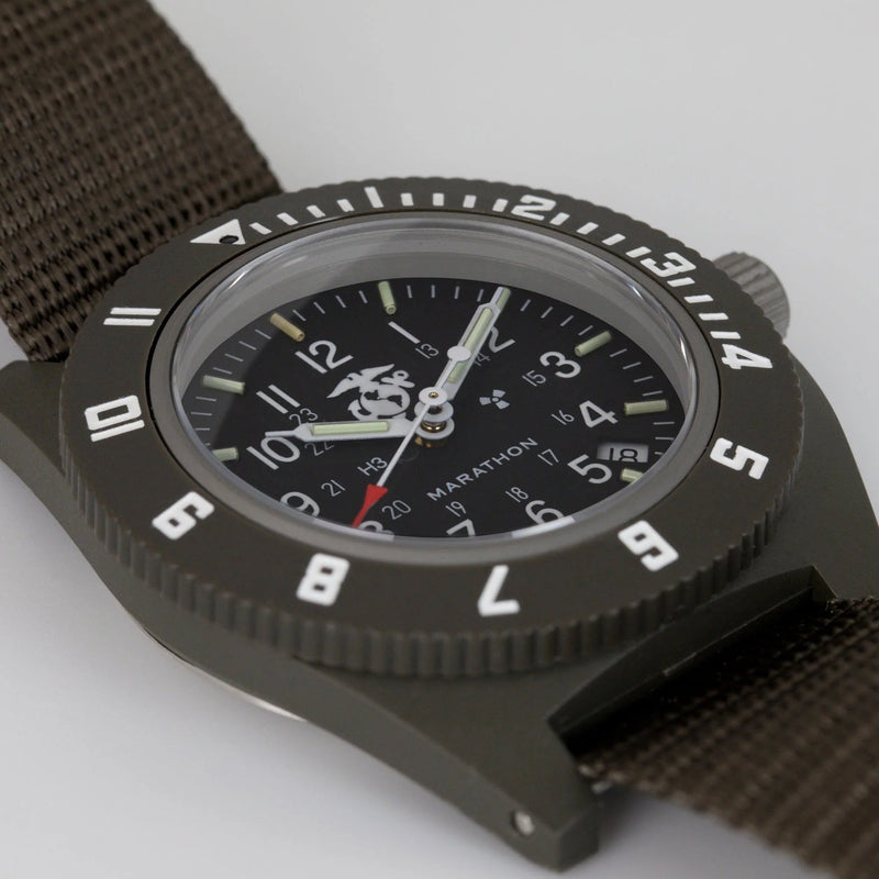 Marathon Pilot's Navigator with Date - 41mm USMC Sage Green USMC ...
