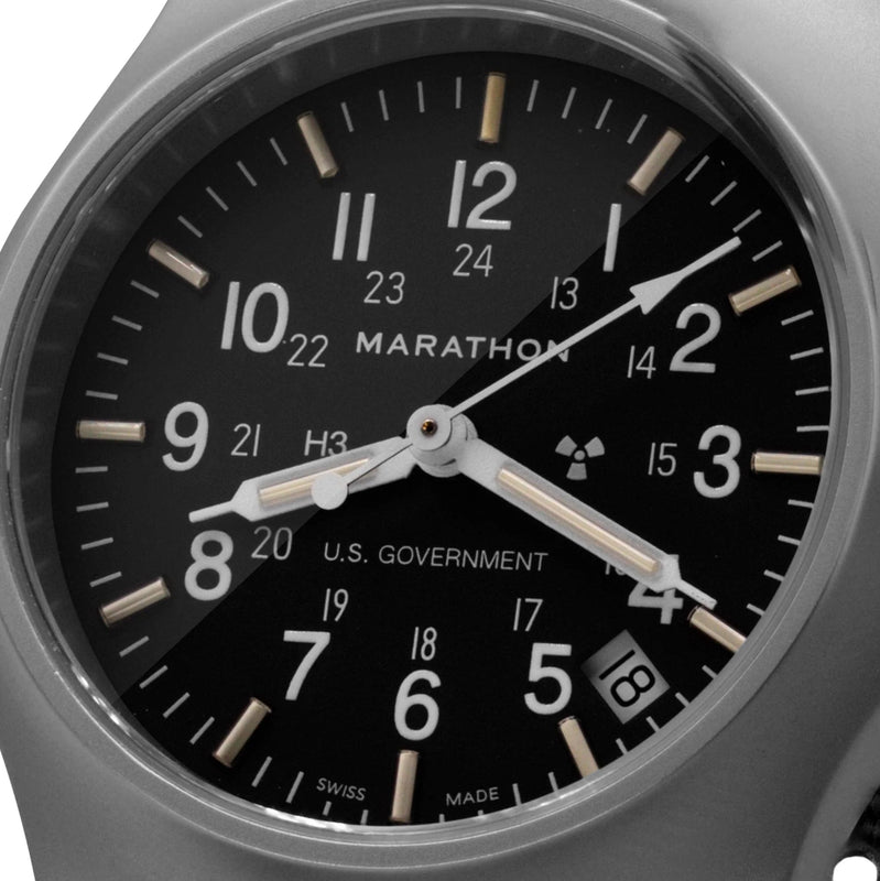 Analogue Watch - Marathon Re-Issue Stainless Steel GP Quartz With Date (GPQ) 39mm US Government Marking Stainless Steel WW194015SS
