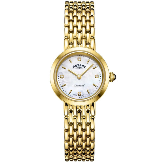 Rotary Balmoral Diamond Dot Ladies Gold Watch LB00900/41/D