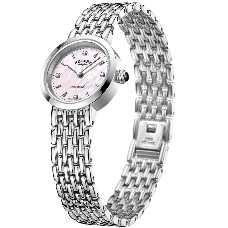 Analogue Watch - Rotary Balmoral Diamond Dot Ladies Silver Watch LB00899/07/D