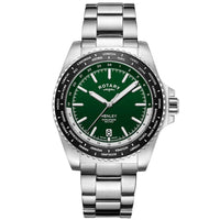 Analogue Watch - Rotary Henley World Timer Men's Green Watch GB05370/78