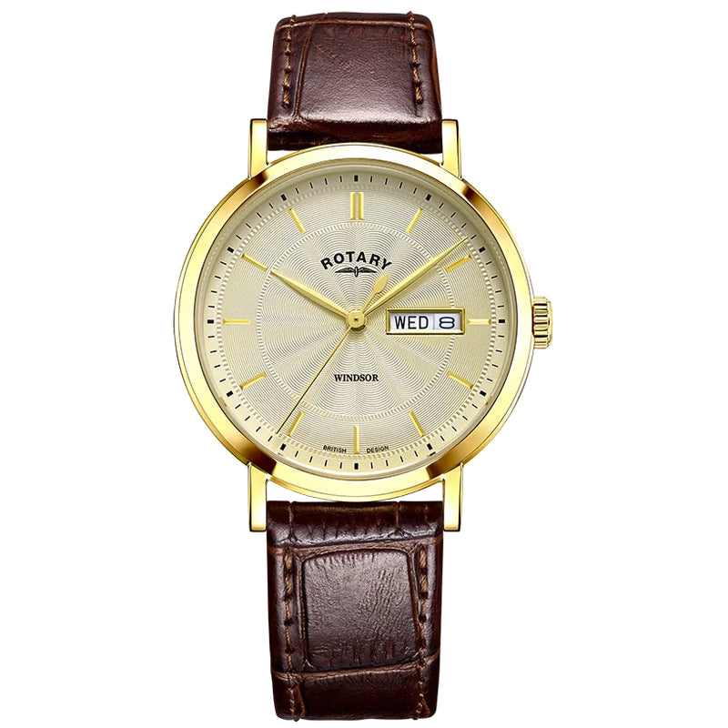 Analogue Watch - Rotary Windsor Men's Gold Watch GS05423/03