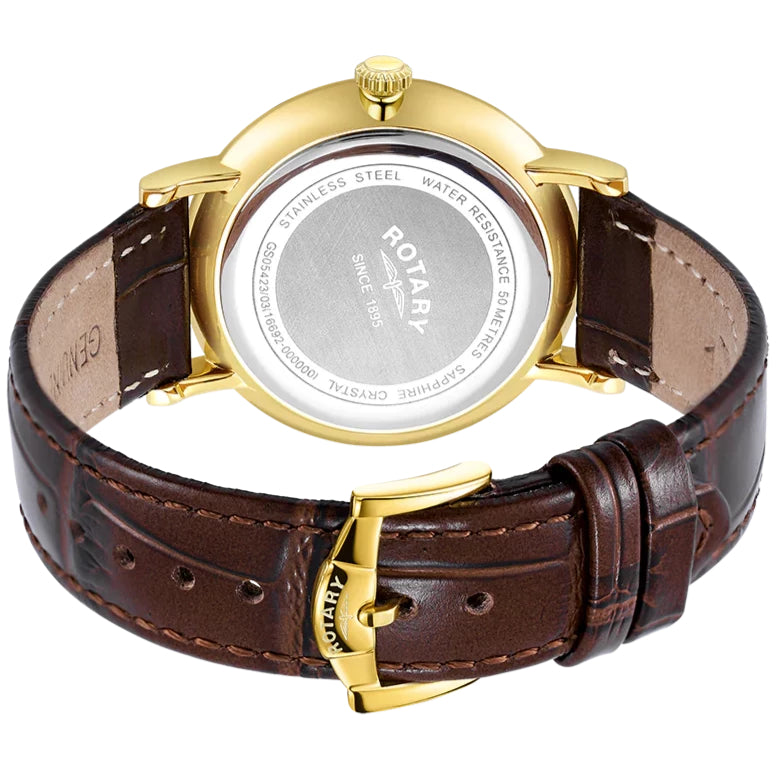 Analogue Watch - Rotary Windsor Men's Gold Watch GS05423/03