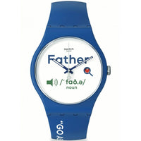 Analogue Watch - Swatch All About Dad Men's Blue Watch SO29Z704