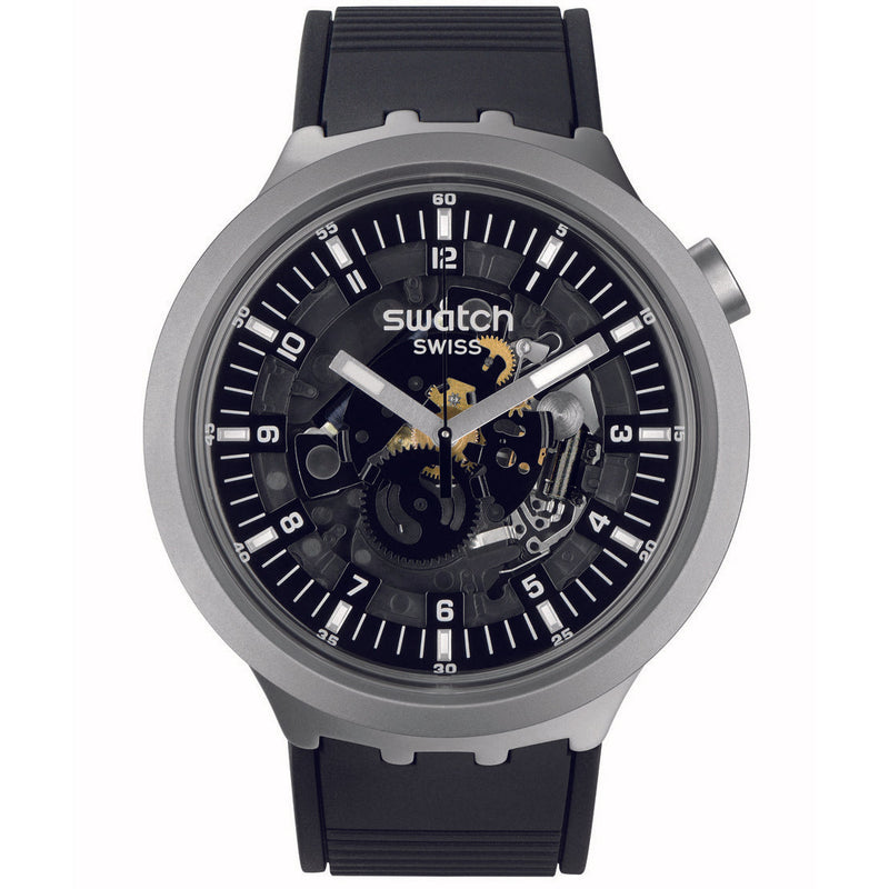 Analogue Watch - Swatch Big Bold Dark Irony Unisex Watch SB07S105
