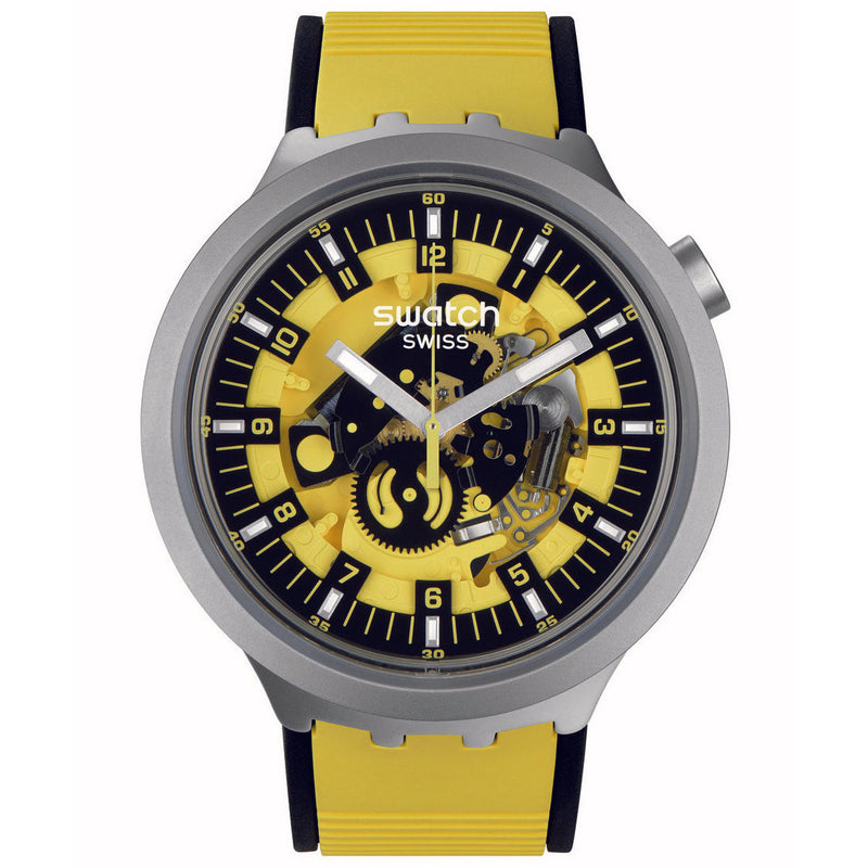 Analogue Watch - Swatch Big Bold Irony Black Unisex Watch SB07S109