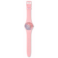 Analogue Watch - Swatch Bioceramic Fleetingly Pink Pay Ladies Watch SO32P103-5300