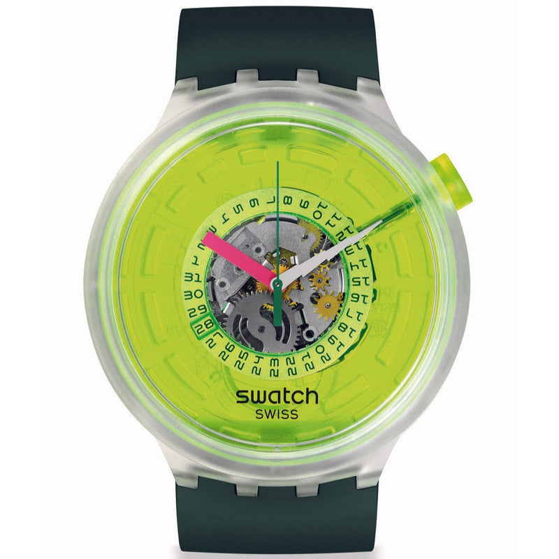 Analogue Watch - Swatch Blinded By Neon Unisex Watch SB05K400
