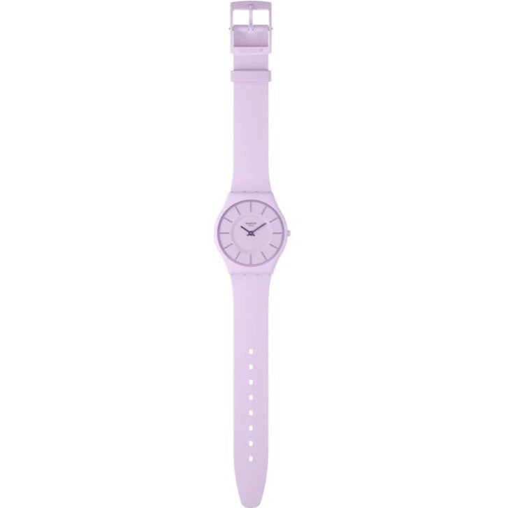 Analogue Watch - Swatch La La Lila Ladies Purple Watch SS08V107