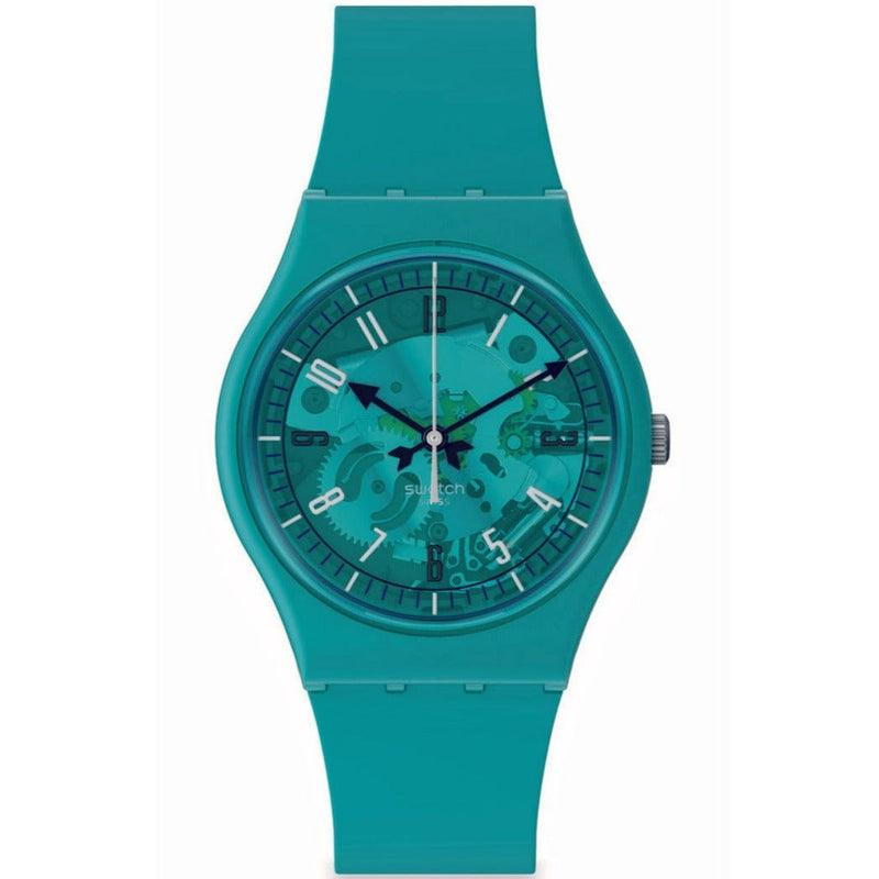 Analogue Watch - Swatch Photonic Turquoise Unisex Watch SO28G108