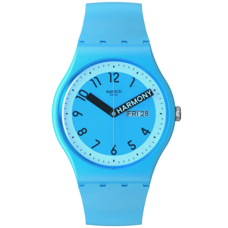 Analogue Watch - Swatch Proudly Blue Unisex Watch SO29S702