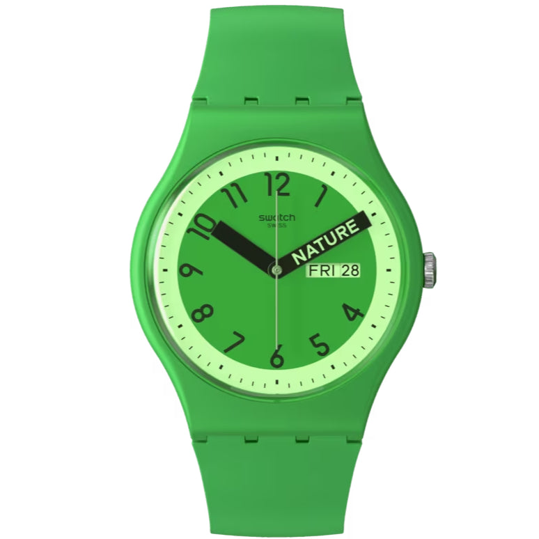 Analogue Watch - Swatch Proudly Green Unisex Watch SO29G704