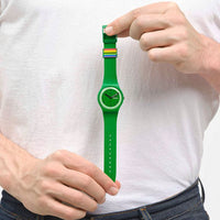 Analogue Watch - Swatch Proudly Green Unisex Watch SO29G704