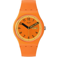 Analogue Watch - Swatch Proudly Orange Unisex Watch SO29O700