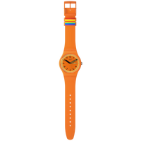 Analogue Watch - Swatch Proudly Orange Unisex Watch SO29O700