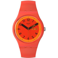Analogue Watch - Swatch Proudly Red Unisex Watch SO29R705