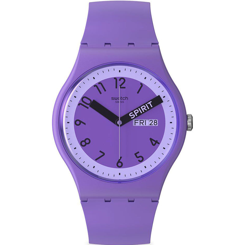 Analogue Watch - Swatch Proudly Violet Unisex Watch SO29V700