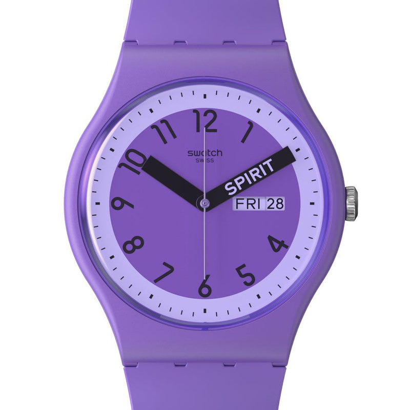 Analogue Watch - Swatch Proudly Violet Unisex Watch SO29V700