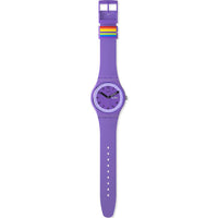 Analogue Watch - Swatch Proudly Violet Unisex Watch SO29V700