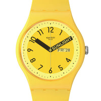 Analogue Watch - Swatch Proudly Yellow Unisex Watch SO29J702