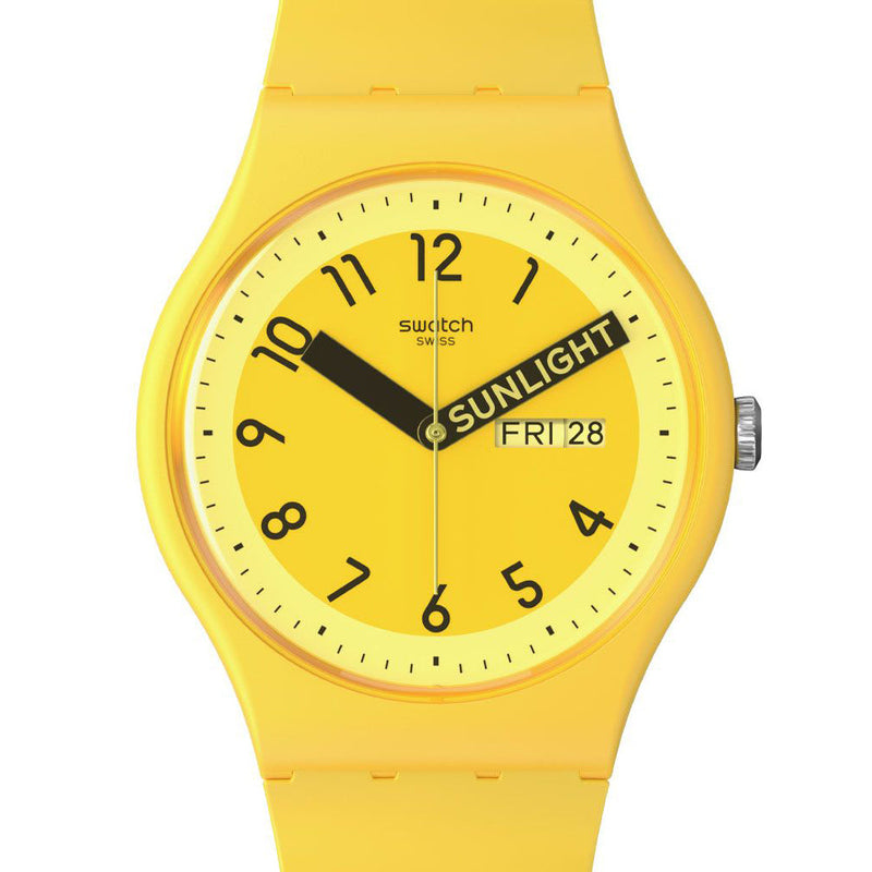 Analogue Watch - Swatch Proudly Yellow Unisex Watch SO29J702