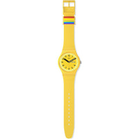 Analogue Watch - Swatch Proudly Yellow Unisex Watch SO29J702