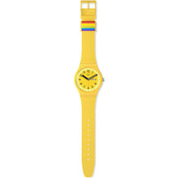 Analogue Watch - Swatch Proudly Yellow Unisex Watch SO29J702