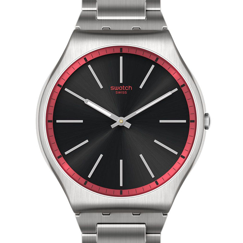 Analogue Watch - Swatch Red Graphite Men's Watch SS07S129G