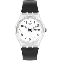 Analogue Watch - Swatch Rince Repeat Black Unisex Black Watch SO28K701